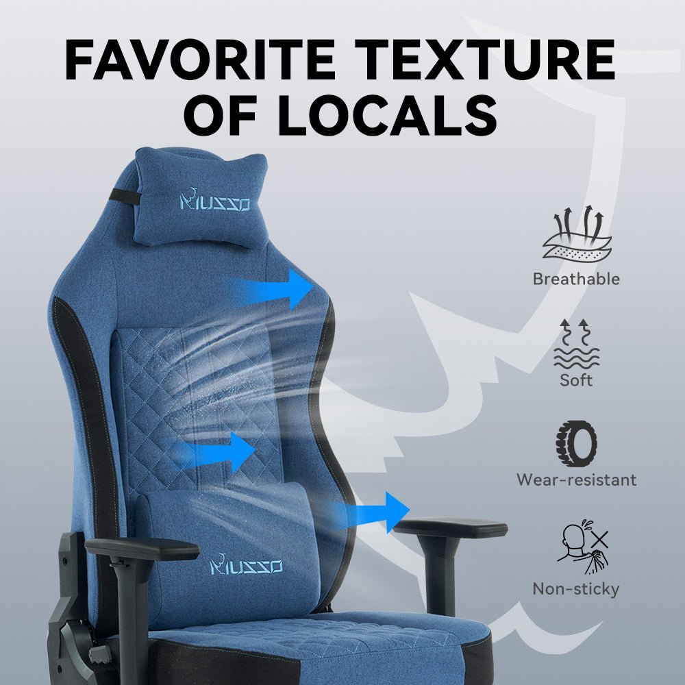 MUSSO Aeolus Series Fabric Computer Gaming Chair 199P XL SIZE 3D Armrest and Fabric KOL